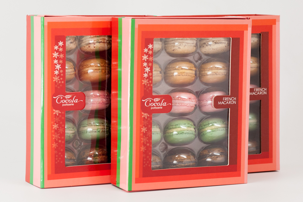 15 Count French Macaron Box: Cocola Bakery