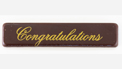 Chocolate 'Congratulations' Plaque (2.5 Inch)